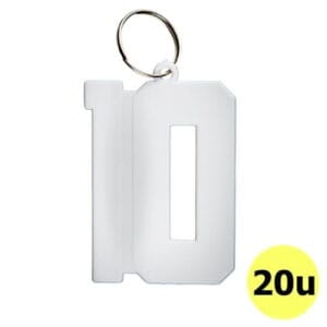 Llavero diez (número 10) sublimable por 20u con argolla
