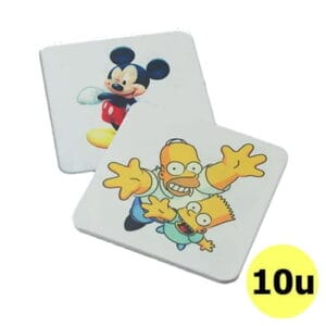 Posavasos cuadrado de polímero sublimable por 10u