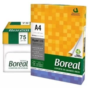 Kit de 10 resmas de papel A4 Boreal 75 gramos 500 hojas en caja