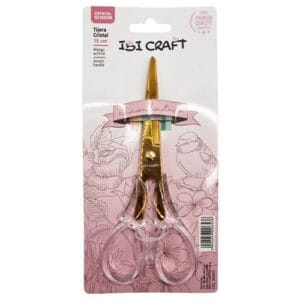 Tijera de precisión 16cm con mango de cristal Ibi Craft