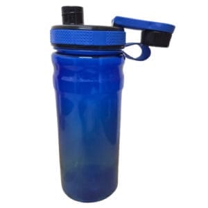 Botella plástica shaker de litro color azul