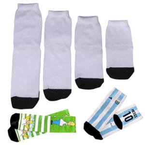 Medias sublimables media caña de 3/4 reforzadas x 6 pares