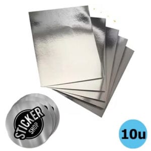 Vinilo autoadhesivo sublimable plateado metalizado A4 x 10u
