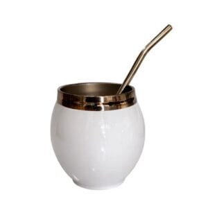 Mate sublimable de aluminio y acero inox con bombilla metálica