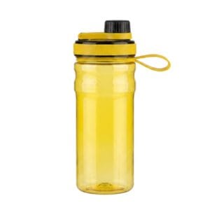 Botella plástica shaker de litro color amarillo
