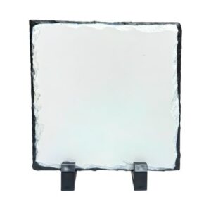 Portarretrato de piedra con coating Orca de 14 × 14 cm para sublimar